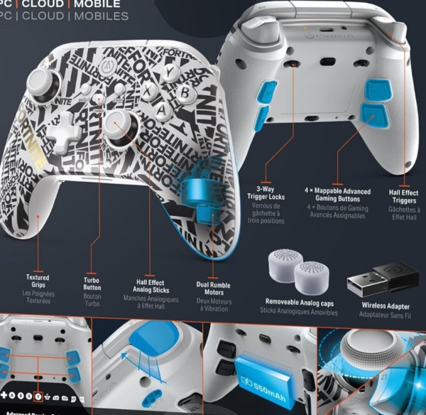 PowerA OPS v1 Wireless Controller – Fortnite Edition for PC & Cloud Gaming - Image 4