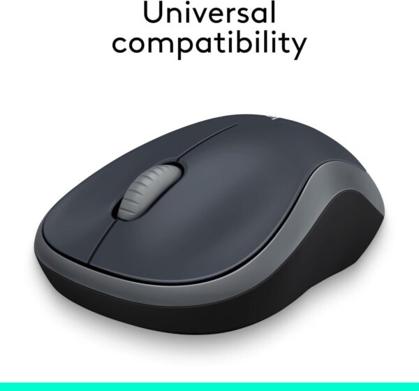 Logitech M185 Wireless Mouse – Barely Used, Black, 2.4GHz, USB Mini Receiver - Image 3