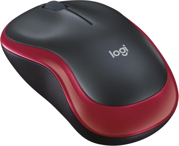 Logitech M185 Wireless Mouse – Barely Used, Red, 2.4GHz, USB Mini Receiver