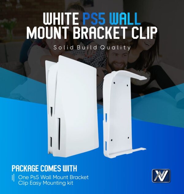 Q-View PS5 Wall Mount Bracket Clip - Wall Mount Bracket for PlayStation 5 - Image 2
