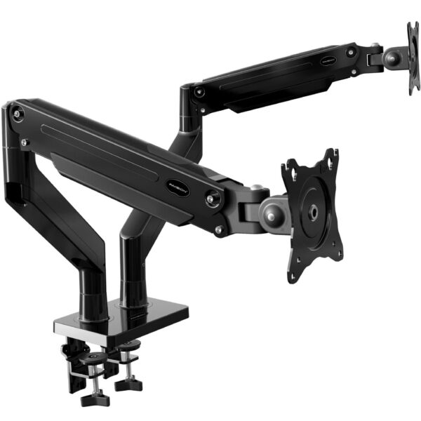 Invision Dual PC Monitor Arm Bracket Ergonomic Height Adjustable Gas Assisted