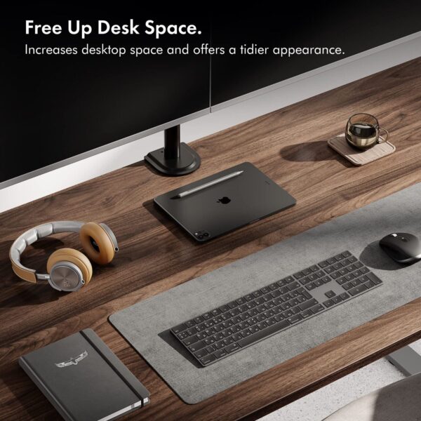 VonHaus Dual Monitor Stand Desk Clamp 13-32" | Tilt Swivel, Ht Adj, VESA75/100 - Image 5