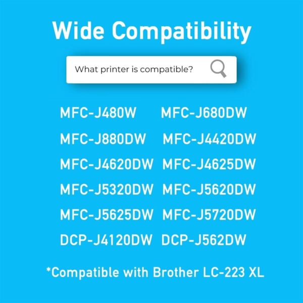 LC-223XL Cartridgeify Ink Cartridge 6-Pack for Brother DCP-J4120DW MFC-J4620DW - Image 2