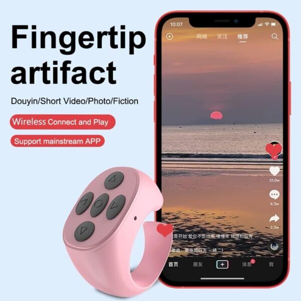 JX-05 Multifunctional Mobile Remote Control Pink - Image 3