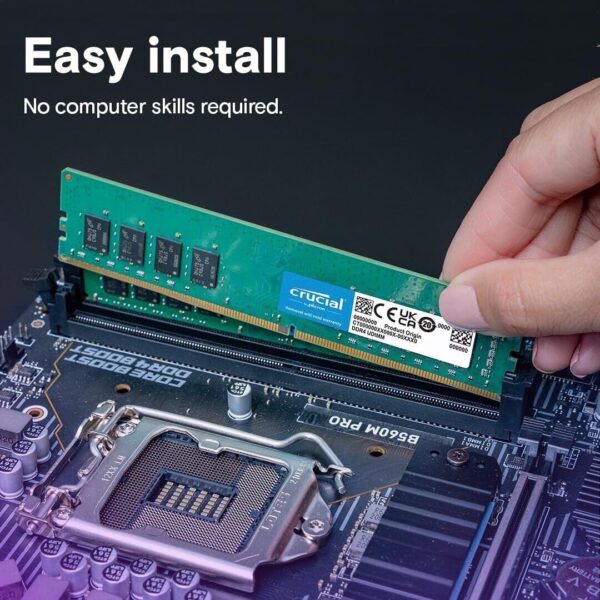 Crucial CT4G4DFS8266 4GB DDR4 2666MHz CL19 Desktop RAM Memory - Image 2
