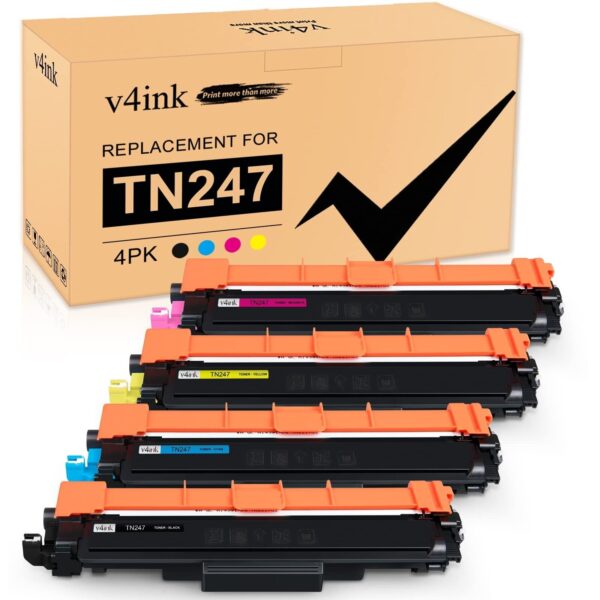 v4ink Compat TN-247/243 CMYK Toner Value Pack for Brother DCP/HL/MFC Printers