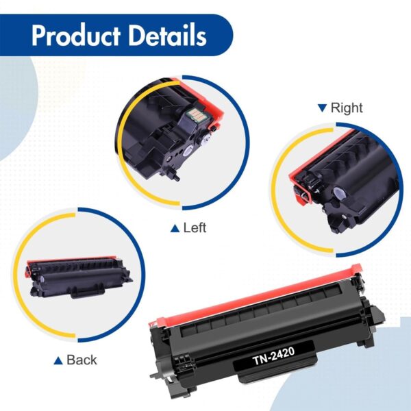 TN2420 2-Pack Black Toner Cartridge for Brother HL-L2350DW, MFC-L2710DW & More - Image 4