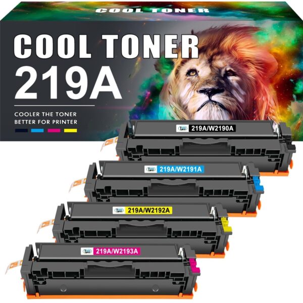 4-Pack Compatible HP 219A/219X Toner for Color LaserJet Pro MFP 3302/3202 CMYK