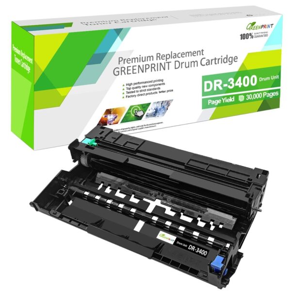 DR-3400 Compatible Drum Unit, 30000 Pages for Brother Printers (HL/L/MFC Series)