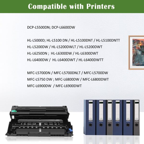 DR-3400 Compatible Drum Unit, 30000 Pages for Brother Printers (HL/L/MFC Series) - Image 2