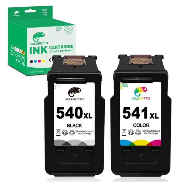 COLORETTO PG-540XL/CL-541XL Ink Cartridges – for Canon Pixma MG3200–TS5151