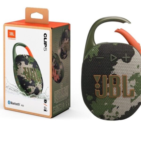 JBL Clip 5 Squad Camo IP67 Waterproof Bluetooth Speaker w/ Carabiner Clip