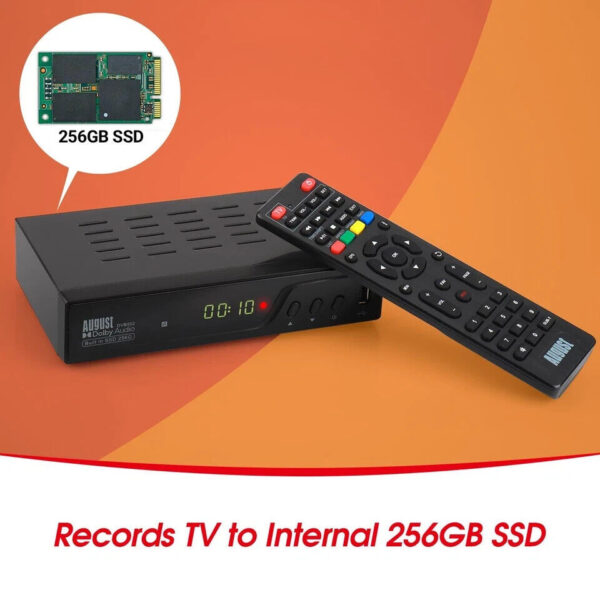 ​August DVB502 Freeview HD Twin-Tuner Set-Top Box, 256GB SSD, HDMI, Refurbished​ - Image 2