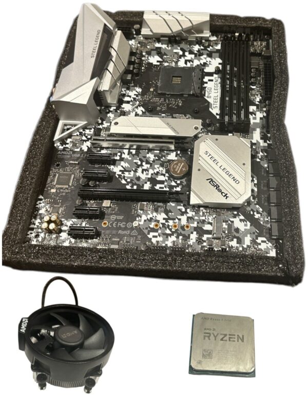 ASRock B450m Steel Legend, AMD Ryzen 5 x3600 and AMD Fan Bundle - Image 2
