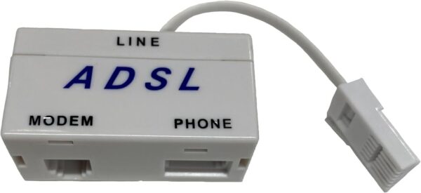 ADSL/ADSL2+ Microfilter Internet Broadband Micro Filter Splitter With Cable Lead - Image 2