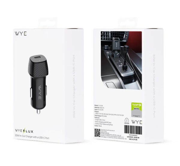 WYE 38W USB-A & USB-C QC In-Car Charger