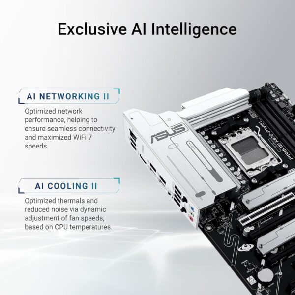 ASUS PRIME X870-P WIFI AMD ATX MB | PCIe 5.0, DDR5, 4x M.2, WiFi 7 - Refurb Pins - Image 4