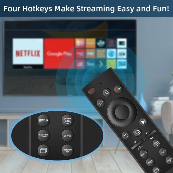 Universal Voice Remote for Samsung Smart TV: LCD LED QLED 4K UHD, Netflix Prime​ - Image 3