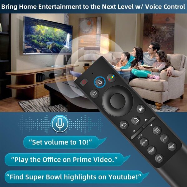 Universal Voice Remote for Samsung Smart TV: LCD LED QLED 4K UHD, Netflix Prime​ - Image 4