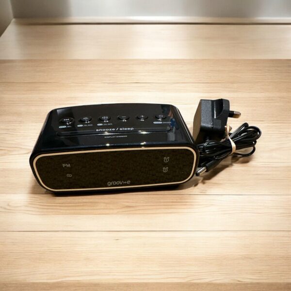 Groove Rise Digital Alarm Clock FM Radio LCD Display - Image 2