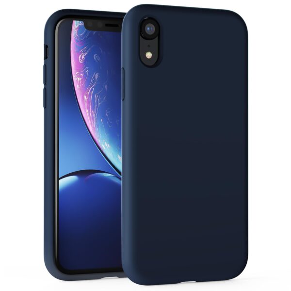 TAXXOE Dark Blue Ultra Slim Shockproof Silicone Case for iPhone XR 6.1"
