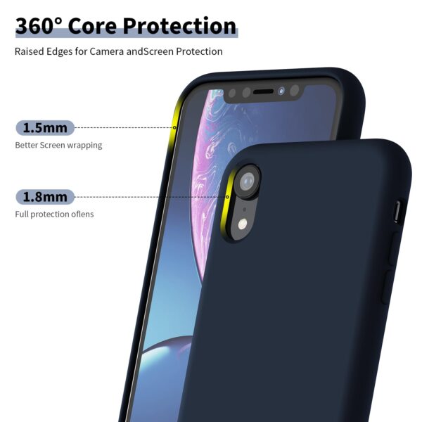 TAXXOE Dark Blue Ultra Slim Shockproof Silicone Case for iPhone XR 6.1" - Image 3