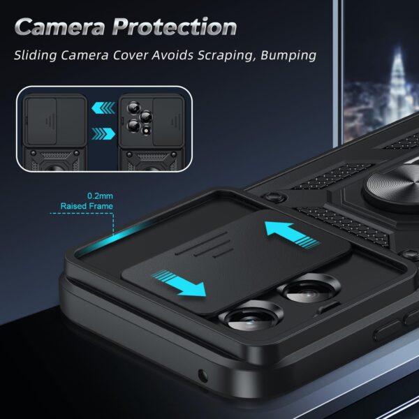LeYi Case for Honor 200 Lite 5G: Camera Lens Slide, Ring Stand, 2 Screen Protectors - Image 4