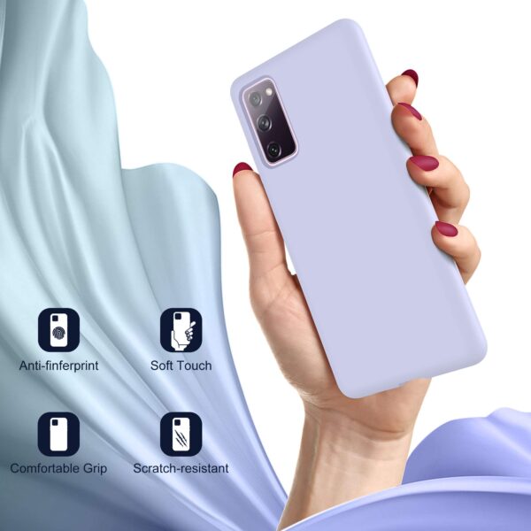 ULAK Liquid Silicone Case for Samsung Galaxy S20 FE – Shockproof, Slim, Purple - Image 3