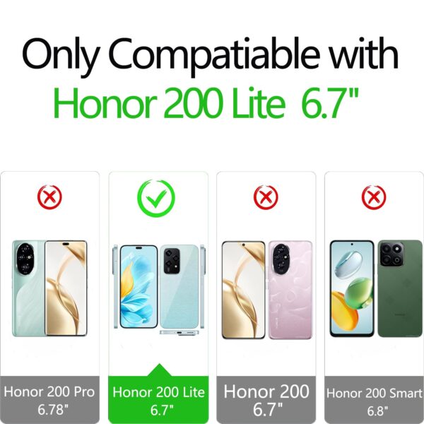 LeYi Case for Honor 200 Lite 5G: Camera Lens Slide, Ring Stand, 2 Screen Protectors - Image 2