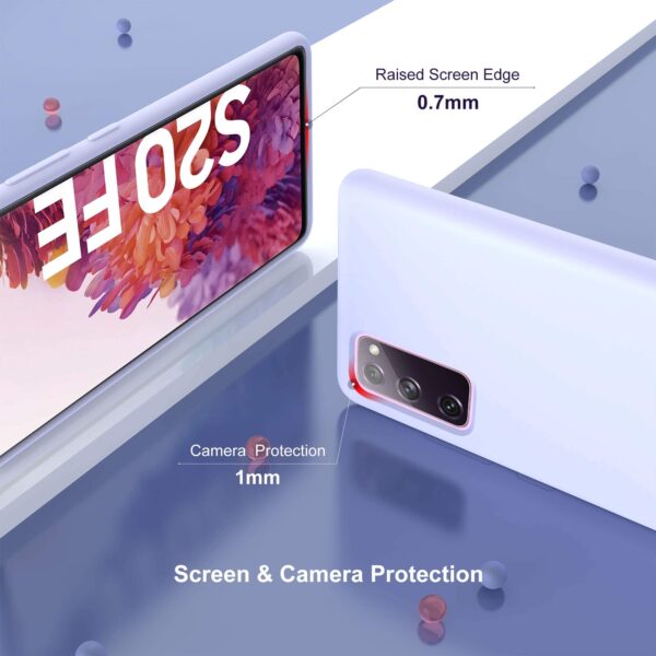 ULAK Liquid Silicone Case for Samsung Galaxy S20 FE – Shockproof, Slim, Purple - Image 5