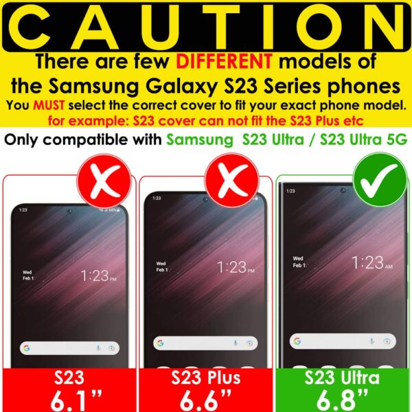 TECHGEAR Red PU Leather Wallet Case for Samsung Galaxy S23 Ultra with Card Holder - Image 2