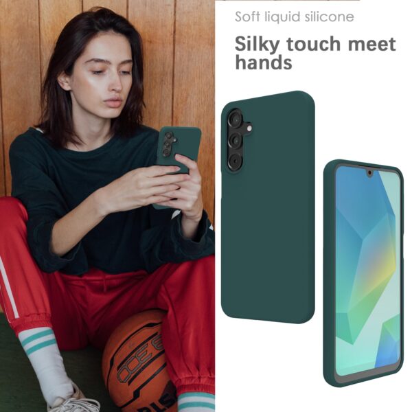 YATWIN Dark Green Silicone Shockproof Case for Samsung Galaxy A16 5G - Image 2