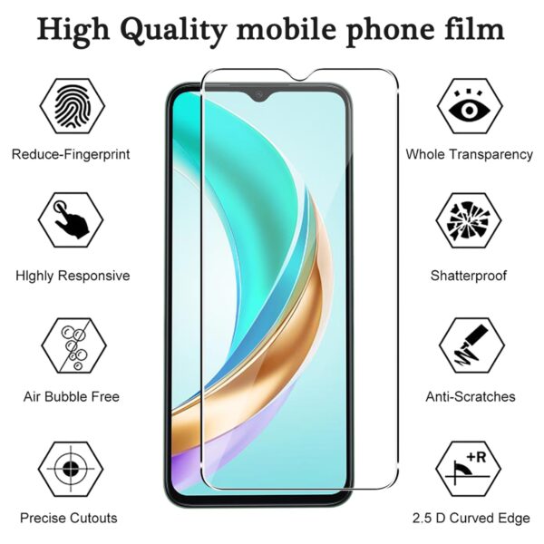 Carinacoco Honor X6b 4G Case: 3X Tempered Glass, Ring Stand, Slide Cam, Green - Image 4