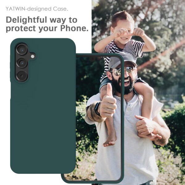 YATWIN Dark Green Silicone Shockproof Case for Samsung Galaxy A16 5G - Image 3