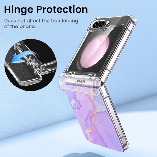 Samsung Galaxy Z Flip 5 Glitter Bling Shockproof Case with Hinge Protection - Image 3