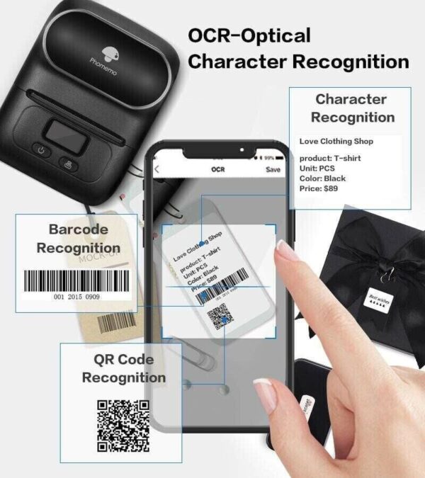 Phomemo M110 Label Makers Portable Bluetooth Thermal Barcode Label Printer UK - Image 5