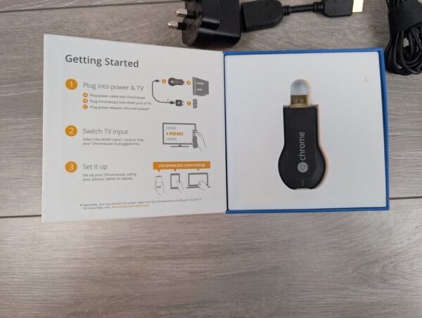 Google Chromecast 1st Gen - H2G2-42, working, excellent condition, original box - Image 2