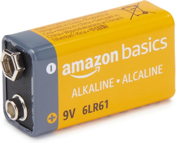 9 Volt Alkaline Batteries 4 PACK!! Amazon Basics - Image 2