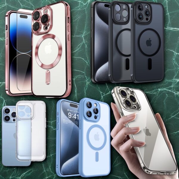 8 x iPhone 15 Pro Max Cases - Shockproof, Magnetic, Camera & Screen Protectors