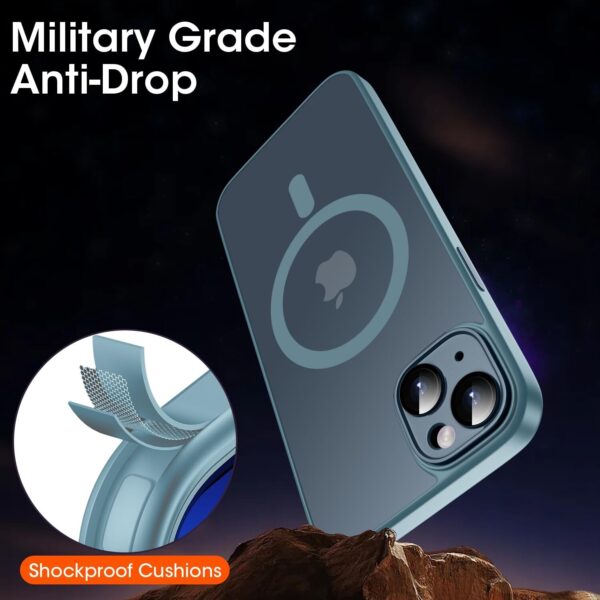 KPPIT iPhone 14 Plus case Compatible with MagSafe,Translucent Matte Back Camera - Image 2