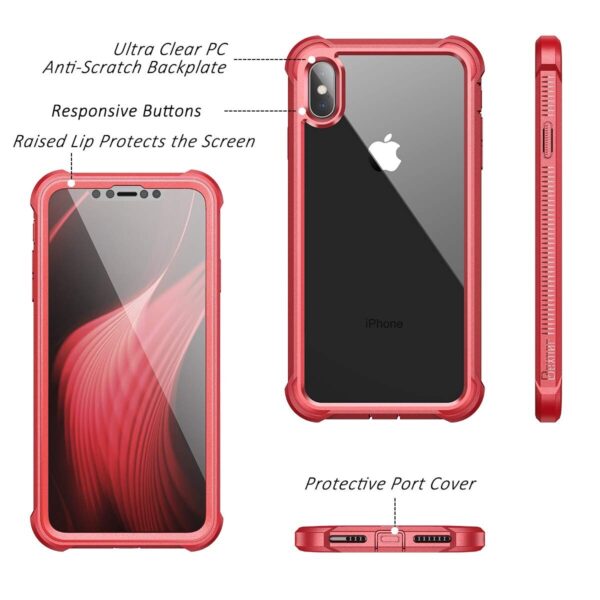 Dexnor Compatible with Iphone X Iphone XS Case 5.8 Inch, 360 Degree Full Body An - Image 2