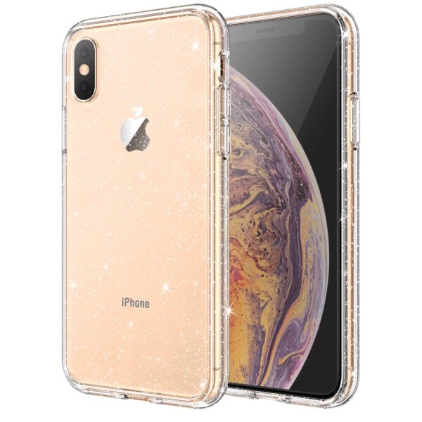 JETech Glitter Case for iPhone XS/X, 5.8-Inch, Bling Sparkle Shockproof Phone Bu