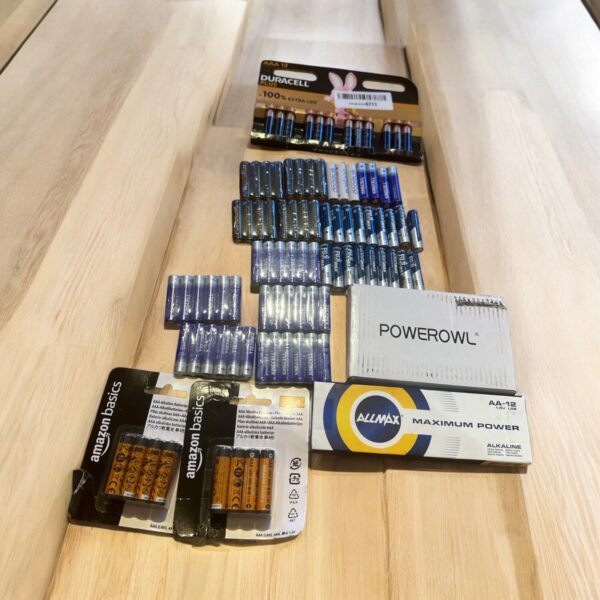 135 Qty of AAA Batteries LR08- Duracell, Powerowl, AllMax,  AZ Basics